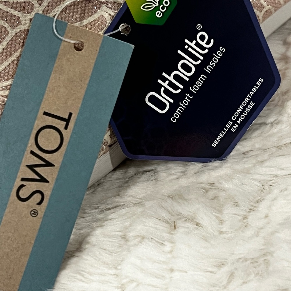 Toms Womens Alpargatas Peony Foil Seashell Print Size 11 NEW In Box - Picture 8 of 10